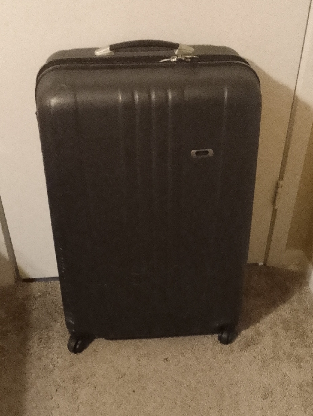 Black Hard Shell Spinner Suitcase - Durable Travel Luggage